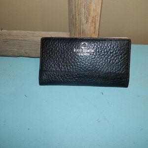 Kate Spade Southport Ave. Stacy Pebble Black Slim Wallet